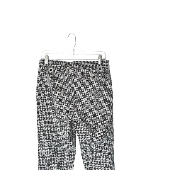 J. Jill Essential Slim Ankle Black White Printed Pull On Stretch Pants Size 6 - Picture 6 of 11